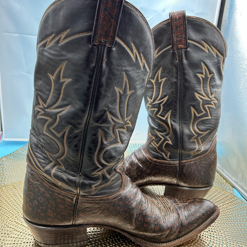 Tony Lama men 13 vintage Texas cowboy boots - Picture 4 of 9